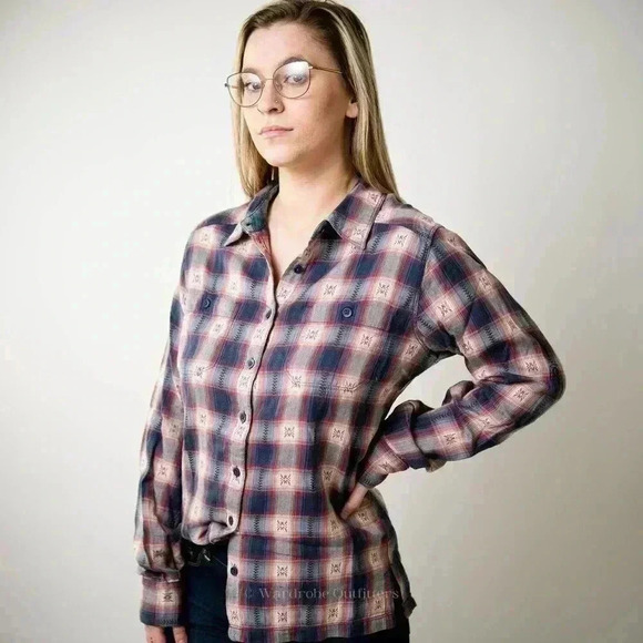 Deadstock Mountain Khaki Plaid Button Up Flannel - S - Picture 3 of 7